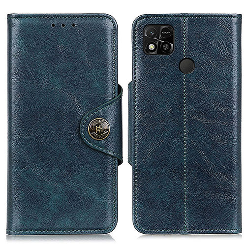 Leather Case Stands Flip Cover Holder M12L for Xiaomi Redmi 9 India Blue