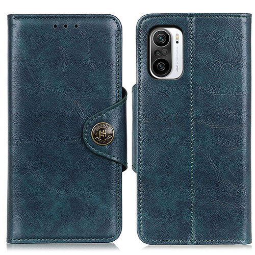 Leather Case Stands Flip Cover Holder M12L for Xiaomi Redmi K40 Pro 5G Blue