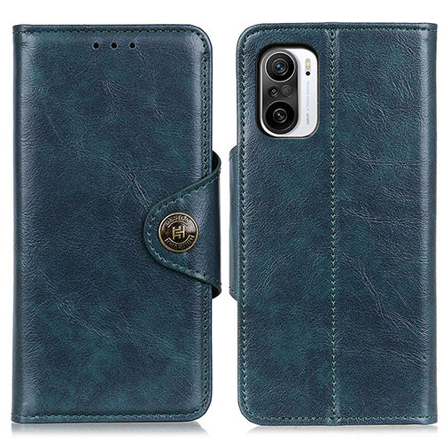 Leather Case Stands Flip Cover Holder M12L for Xiaomi Redmi K40 Pro+ Plus 5G Blue