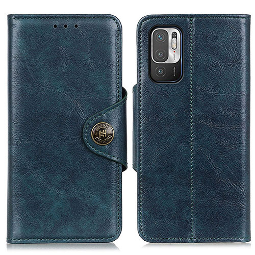 Leather Case Stands Flip Cover Holder M12L for Xiaomi Redmi Note 10 5G Blue