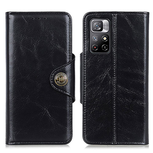 Leather Case Stands Flip Cover Holder M12L for Xiaomi Redmi Note 11T 5G Black