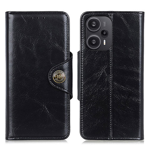 Leather Case Stands Flip Cover Holder M12L for Xiaomi Redmi Note 12 Turbo 5G Black