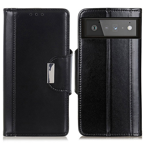 Leather Case Stands Flip Cover Holder M13L for Google Pixel 6 5G Black