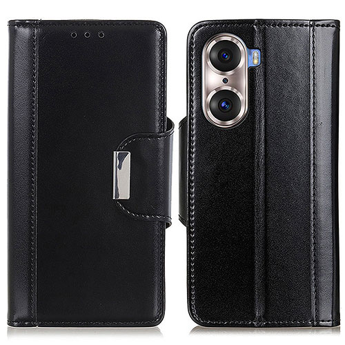 Leather Case Stands Flip Cover Holder M13L for Huawei Honor 60 5G Black