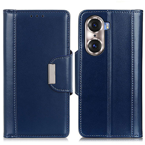 Leather Case Stands Flip Cover Holder M13L for Huawei Honor 60 5G Blue