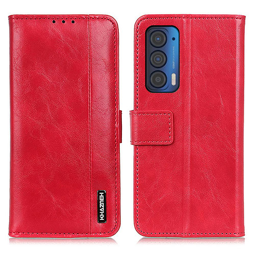 Leather Case Stands Flip Cover Holder M13L for Motorola Moto Edge (2021) 5G Red