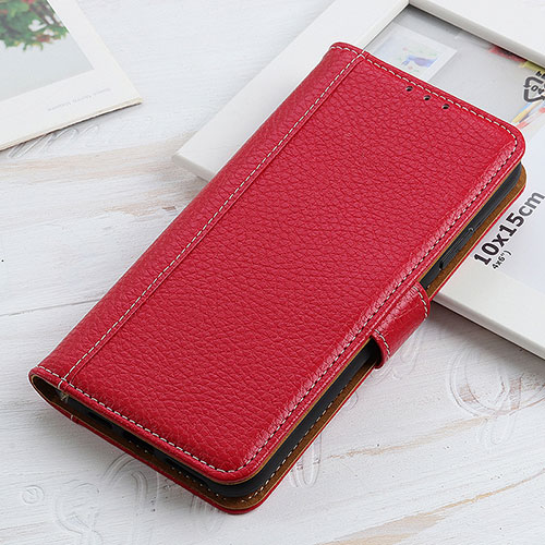 Leather Case Stands Flip Cover Holder M13L for Motorola Moto G Power (2022) Red