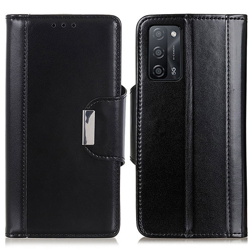 Leather Case Stands Flip Cover Holder M13L for Oppo A56 5G Black