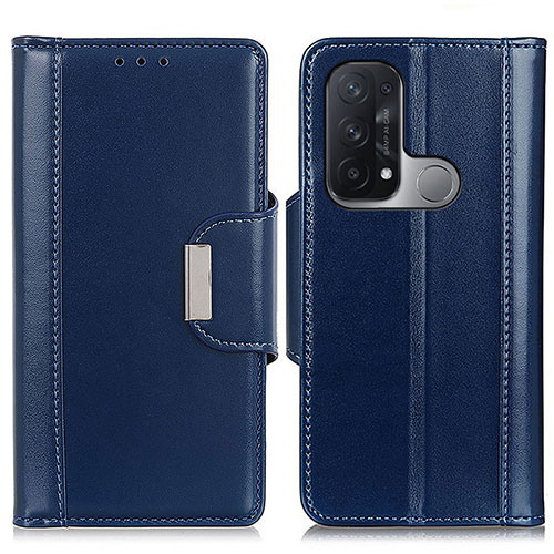 Leather Case Stands Flip Cover Holder M13L for Oppo Reno5 A Blue