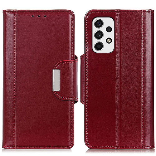 Leather Case Stands Flip Cover Holder M13L for Samsung Galaxy A53 5G Red