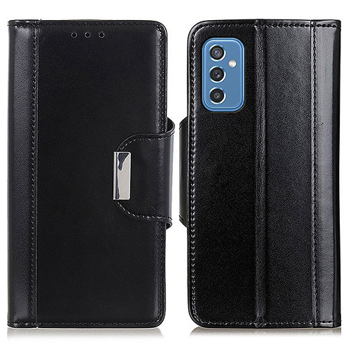 Leather Case Stands Flip Cover Holder M13L for Samsung Galaxy M52 5G Black