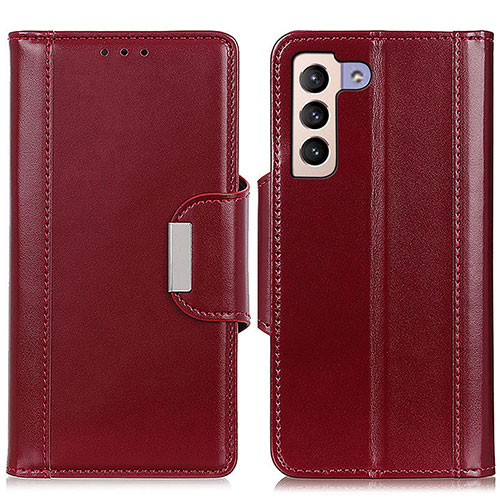 Leather Case Stands Flip Cover Holder M13L for Samsung Galaxy S23 5G Red