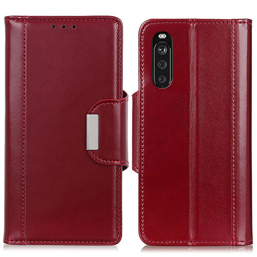 Leather Case Stands Flip Cover Holder M13L for Sony Xperia 10 III Lite Red