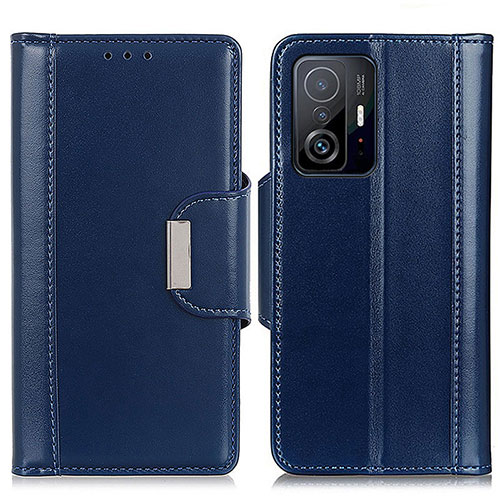 Leather Case Stands Flip Cover Holder M13L for Xiaomi Mi 11T 5G Blue