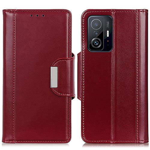 Leather Case Stands Flip Cover Holder M13L for Xiaomi Mi 11T 5G Red