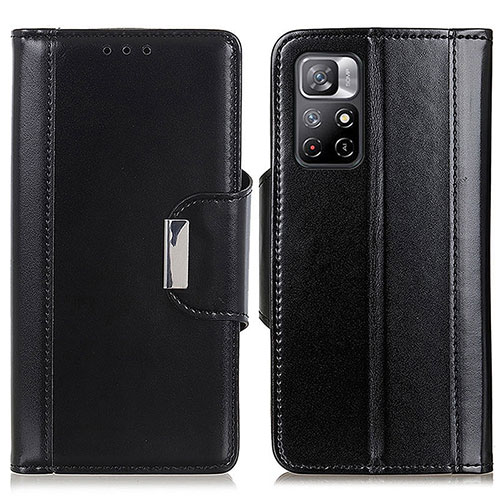 Leather Case Stands Flip Cover Holder M13L for Xiaomi Poco M4 Pro 5G Black