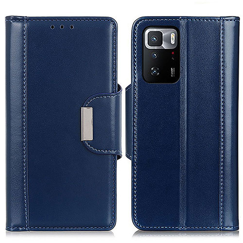 Leather Case Stands Flip Cover Holder M13L for Xiaomi Poco X3 GT 5G Blue