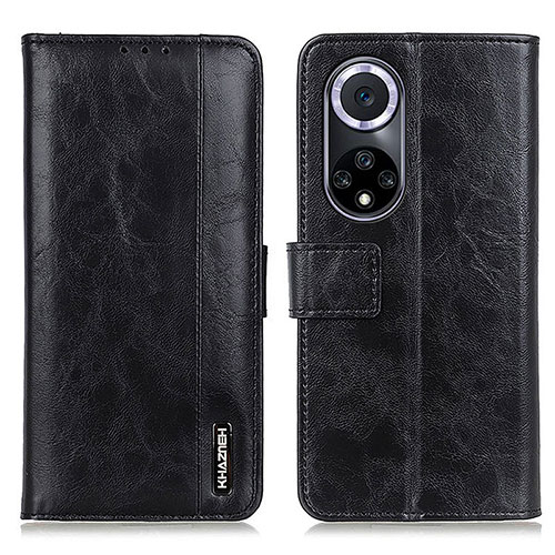 Leather Case Stands Flip Cover Holder M14L for Huawei Nova 9 Black