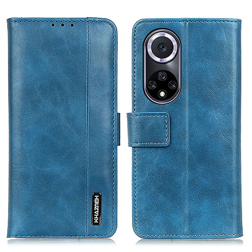 Leather Case Stands Flip Cover Holder M14L for Huawei Nova 9 Blue