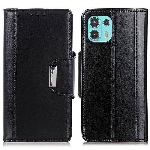 Leather Case Stands Flip Cover Holder M14L for Motorola Moto Edge 20 Lite 5G Black