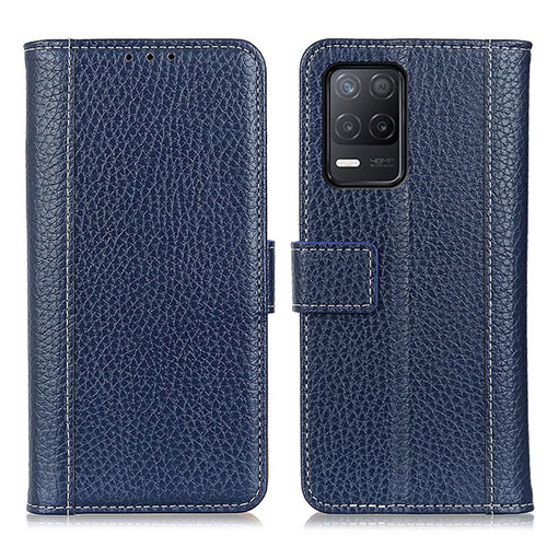 Leather Case Stands Flip Cover Holder M14L for Realme V13 5G Blue