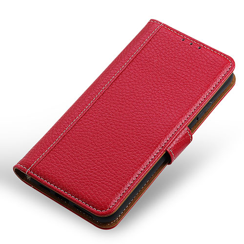 Leather Case Stands Flip Cover Holder M14L for Samsung Galaxy M02s Red