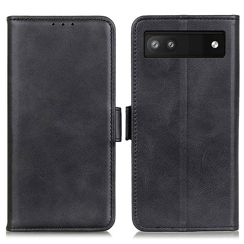 Leather Case Stands Flip Cover Holder M15L for Google Pixel 6a 5G Black