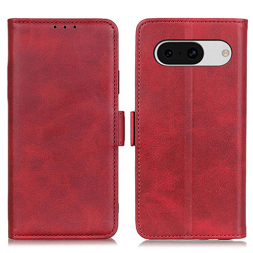 Leather Case Stands Flip Cover Holder M15L for Google Pixel 8a 5G Red