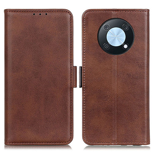 Leather Case Stands Flip Cover Holder M15L for Huawei Enjoy 50 Pro Brown