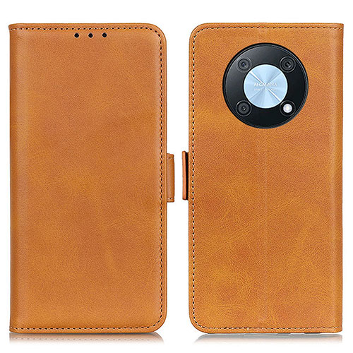 Leather Case Stands Flip Cover Holder M15L for Huawei Enjoy 50 Pro Light Brown