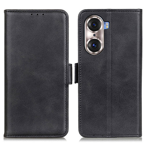 Leather Case Stands Flip Cover Holder M15L for Huawei Honor 60 5G Black