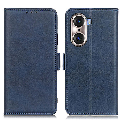 Leather Case Stands Flip Cover Holder M15L for Huawei Honor 60 Pro 5G Blue