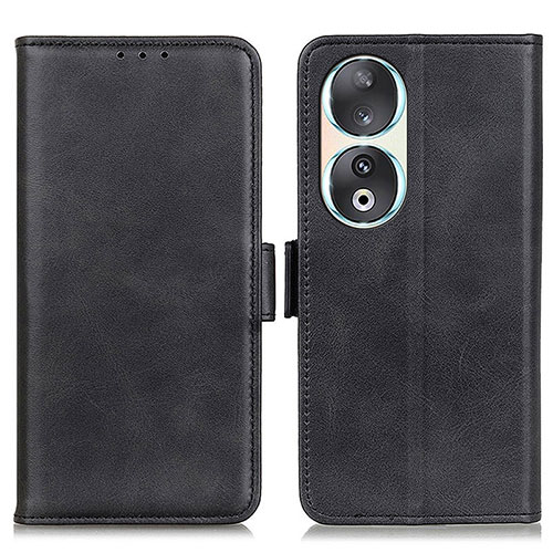 Leather Case Stands Flip Cover Holder M15L for Huawei Honor 90 5G Black