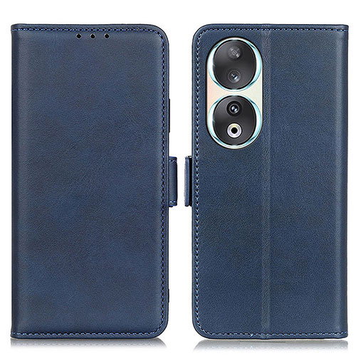 Leather Case Stands Flip Cover Holder M15L for Huawei Honor 90 5G Blue