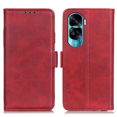 Leather Case Stands Flip Cover Holder M15L for Huawei Honor 90 Lite 5G Red