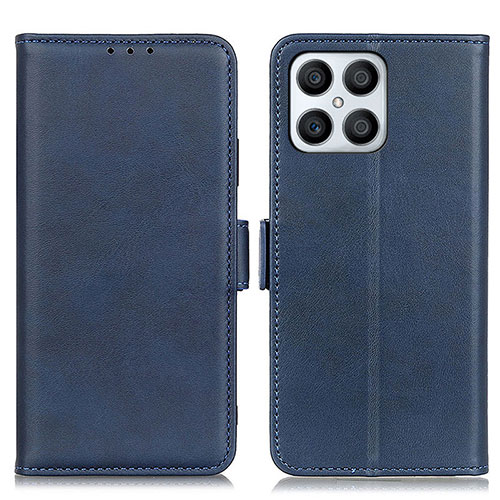 Leather Case Stands Flip Cover Holder M15L for Huawei Honor X8 4G Blue