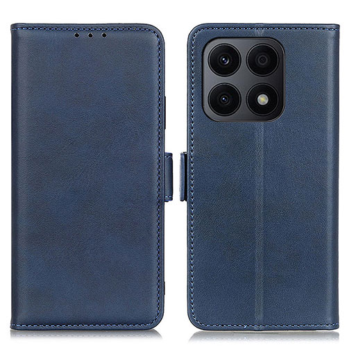 Leather Case Stands Flip Cover Holder M15L for Huawei Honor X8a 4G Blue