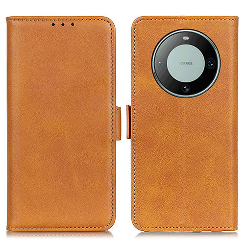 Leather Case Stands Flip Cover Holder M15L for Huawei Mate 60 Light Brown