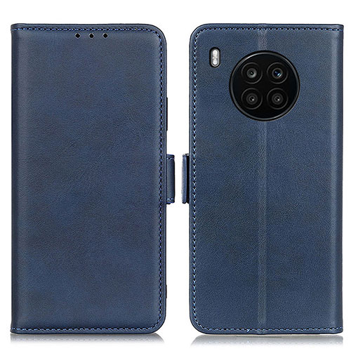 Leather Case Stands Flip Cover Holder M15L for Huawei Nova 8i Blue