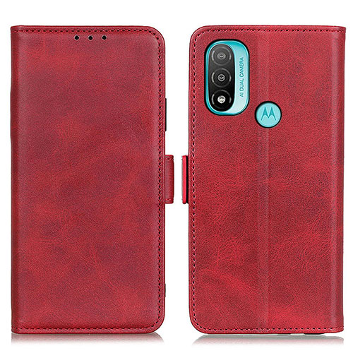 Leather Case Stands Flip Cover Holder M15L for Motorola Moto E40 Red