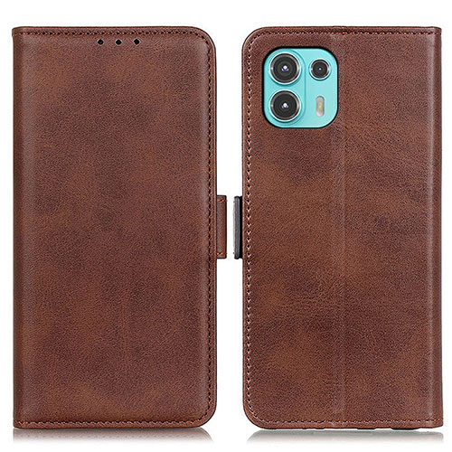 Leather Case Stands Flip Cover Holder M15L for Motorola Moto Edge 20 Lite 5G Brown