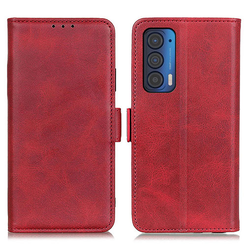 Leather Case Stands Flip Cover Holder M15L for Motorola Moto Edge (2021) 5G Red