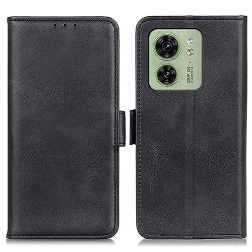 Leather Case Stands Flip Cover Holder M15L for Motorola Moto Edge 40 5G Black