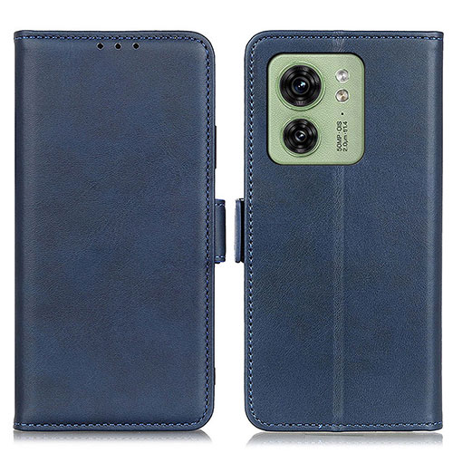 Leather Case Stands Flip Cover Holder M15L for Motorola Moto Edge 40 5G Blue