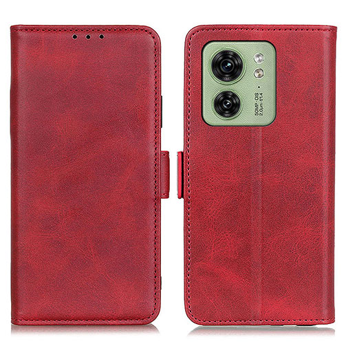 Leather Case Stands Flip Cover Holder M15L for Motorola Moto Edge 40 5G Red