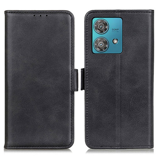 Leather Case Stands Flip Cover Holder M15L for Motorola Moto Edge 40 Neo 5G Black