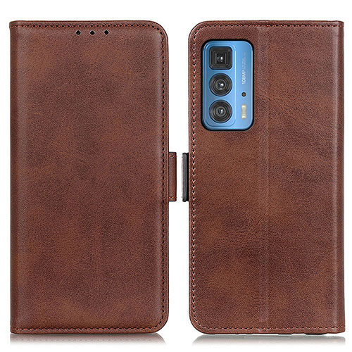 Leather Case Stands Flip Cover Holder M15L for Motorola Moto Edge S Pro 5G Brown