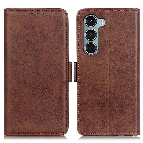 Leather Case Stands Flip Cover Holder M15L for Motorola Moto Edge S30 5G Brown