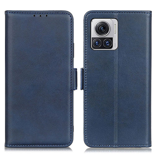 Leather Case Stands Flip Cover Holder M15L for Motorola Moto Edge X30 Pro 5G Blue