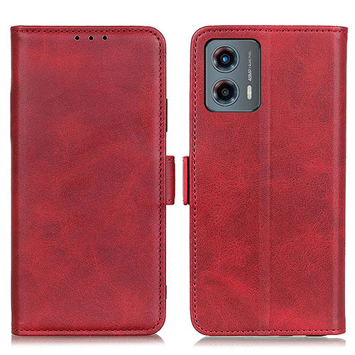 Leather Case Stands Flip Cover Holder M15L for Motorola Moto G 5G (2023) Red